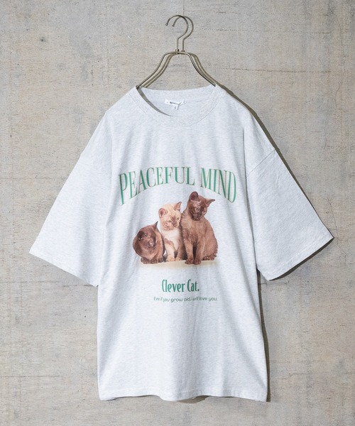 JOHN'S CLOSET(ジョンズクローゼット)の「【13】アニマルプリントTシャツ(Tシャツ/カットソー・メンズ・ホワイト/アッシュグレー/ブラック/その他/スモーキーグリーン系・MEDIUM/LARGE)」の4枚目の写真