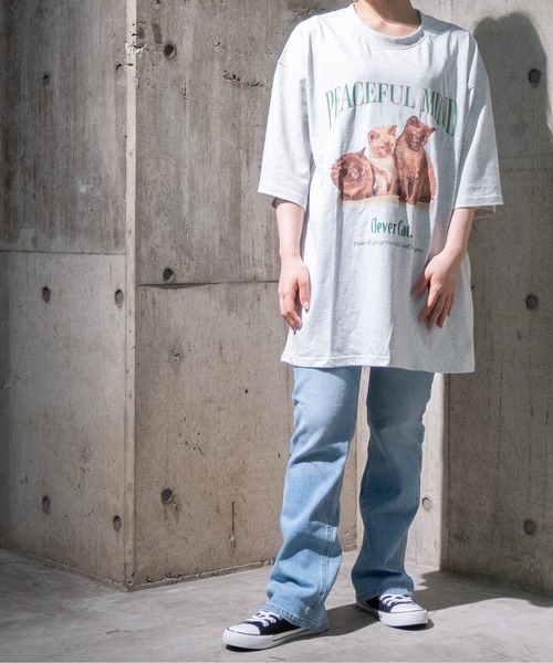 JOHN'S CLOSET(ジョンズクローゼット)の「【13】アニマルプリントTシャツ(Tシャツ/カットソー・メンズ・ホワイト/アッシュグレー/ブラック/その他/スモーキーグリーン系・MEDIUM/LARGE)」の13枚目の写真