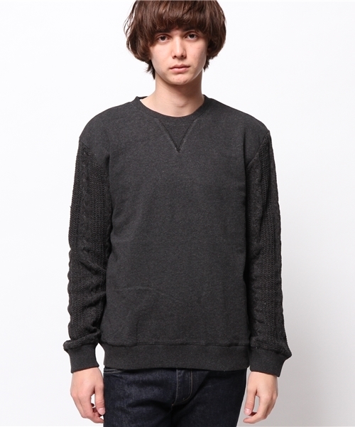 OUTLET（アウトレット）の「【WHO'S WHO gallery】EX袖ニット（ニット/セーター・メンズ・クリーム/グレー/チャコールグレー・LARGE/MEDIUM）」の4枚目の写真