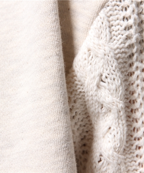 OUTLET（アウトレット）の「【WHO'S WHO gallery】EX袖ニット（ニット/セーター・メンズ・クリーム/グレー/チャコールグレー・LARGE/MEDIUM）」の11枚目の写真