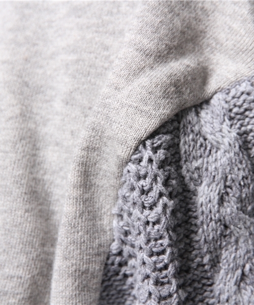 OUTLET（アウトレット）の「【WHO'S WHO gallery】EX袖ニット（ニット/セーター・メンズ・クリーム/グレー/チャコールグレー・LARGE/MEDIUM）」の12枚目の写真