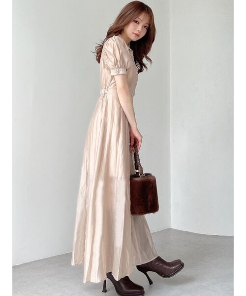 RESEXXY（リゼクシー）の「シアーロングシャツワンピース（ワンピース・レディース・ブラック/グリーン/ブラウン/ベージュ・FREE）」の8枚目の写真