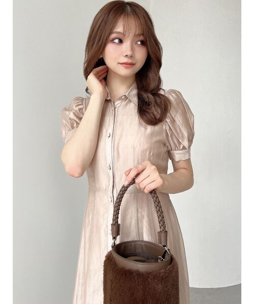 RESEXXY（リゼクシー）の「シアーロングシャツワンピース（ワンピース・レディース・ブラック/グリーン/ブラウン/ベージュ・FREE）」の6枚目の写真