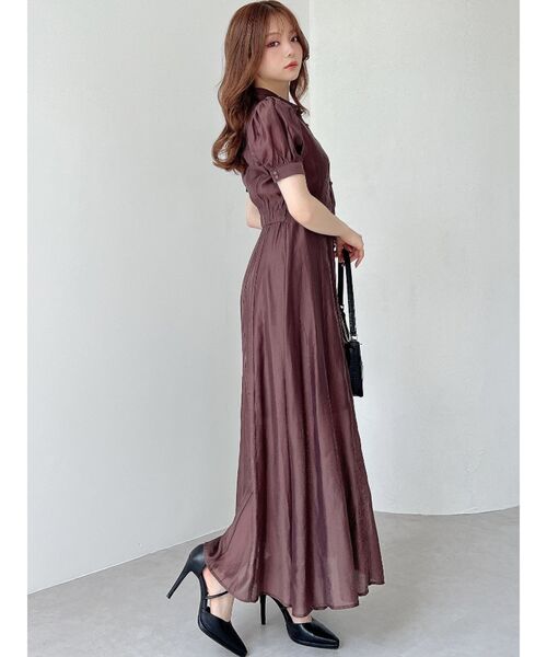 RESEXXY（リゼクシー）の「シアーロングシャツワンピース（ワンピース・レディース・ブラック/グリーン/ブラウン/ベージュ・FREE）」の13枚目の写真