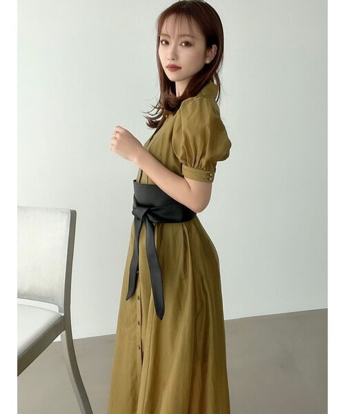 RESEXXY（リゼクシー）の「シアーロングシャツワンピース（ワンピース・レディース・ブラック/グリーン/ブラウン/ベージュ・FREE）」の7枚目の写真