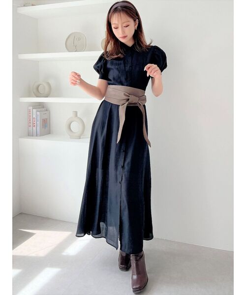 RESEXXY（リゼクシー）の「シアーロングシャツワンピース（ワンピース・レディース・ブラック/グリーン/ブラウン/ベージュ・FREE）」の17枚目の写真