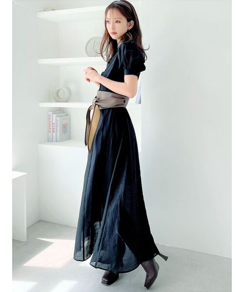 RESEXXY（リゼクシー）の「シアーロングシャツワンピース（ワンピース・レディース・ブラック/グリーン/ブラウン/ベージュ・FREE）」の19枚目の写真