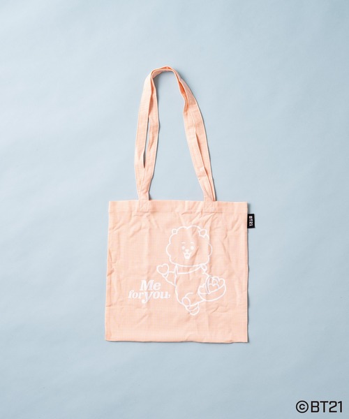 one after another NICE CLAUP（ワンアフターアナザーナイスクラップ）の「BT21ポーチ付エコバック（エコバッグ/サブバッグ・レディース・その他1/サックスブルー/オレンジ/ベージュ/ピンク/グリーン系その他/ピンク系その他・FREE）」の6枚目の写真