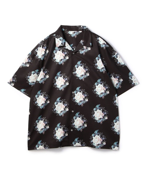 A4A(エーフォーエー)の「A4A/エーフォーエー/ROSES Short Sleeve Shirts/ローズショートスリーブシャツ(シャツ/ブラウス・メンズ・ブラック/グリーン・MEDIUM/LARGE)」の15枚目の写真