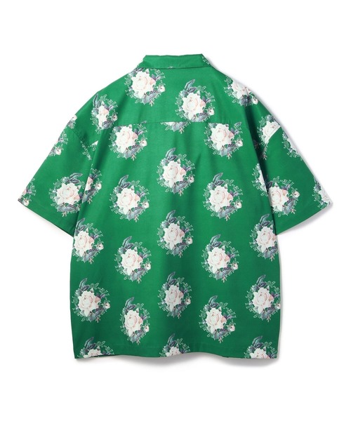 A4A(エーフォーエー)の「A4A/エーフォーエー/ROSES Short Sleeve Shirts/ローズショートスリーブシャツ(シャツ/ブラウス・メンズ・ブラック/グリーン・MEDIUM/LARGE)」の7枚目の写真