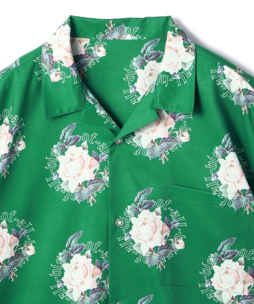 A4A(エーフォーエー)の「A4A/エーフォーエー/ROSES Short Sleeve Shirts/ローズショートスリーブシャツ(シャツ/ブラウス・メンズ・ブラック/グリーン・MEDIUM/LARGE)」の10枚目の写真