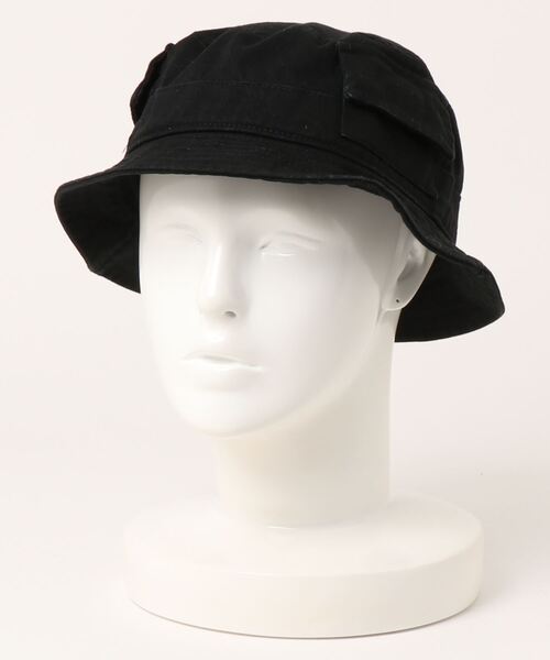 HERON PRESTON（ヘロンプレストン）の「HERON PRESTON/ヘロンプレストン/COTTON TWILL BUCKET HAT(HMLR21-068)（ハット・メンズ・ブラック・FREE）」の3枚目の写真
