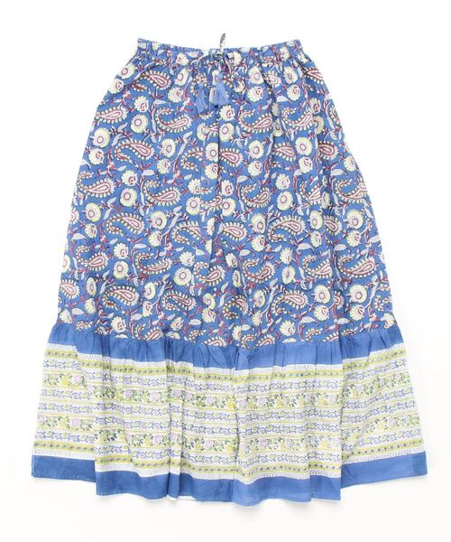 チャイハネ（チャイハネ）の「【チャイハネ】ディディサブロックプリントティアードスカート（スカート・レディース・ホワイト/レッド/ブルー・FREE）」の17枚目の写真