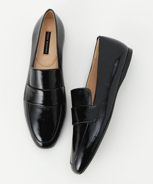 FABIO RUSCONI（ファビオルスコーニ）の「【FABIO RUSCONI/ファビオルスコーニ】シュリンクエナメルソフトローファー（その他シューズ・レディース・ブラック/ゴールド・36/38/37）」の6枚目の写真