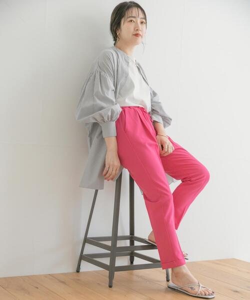 ITEMS URBANRESEARCH（アイテムズ アーバンリサーチ）の「テーパードイージーパンツ（その他パンツ・レディース・ベージュ/ネイビー/ピンク・FREE）」の9枚目の写真