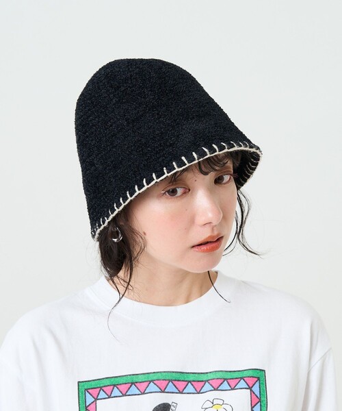 FREAK'S STORE（フリークスストア）の「ハンドステッチハット（ハット・レディース・ブラック/ナチュラル・ONE SIZE）」の9枚目の写真