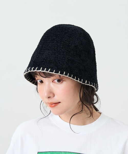 FREAK'S STORE（フリークスストア）の「ハンドステッチハット（ハット・レディース・ブラック/ナチュラル・ONE SIZE）」の8枚目の写真