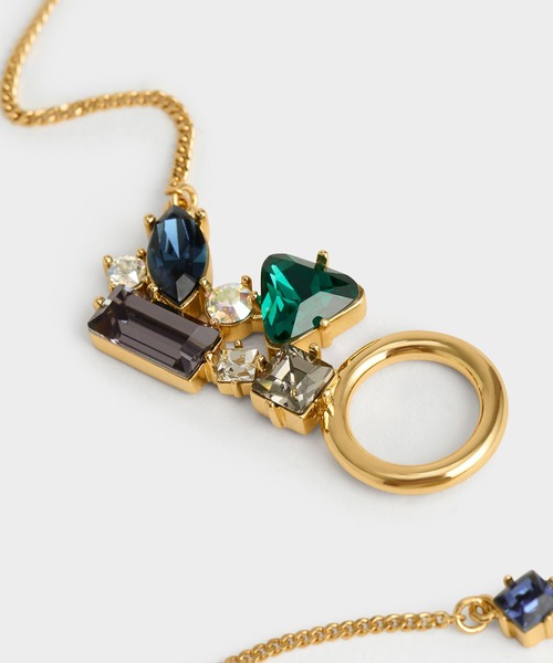 CHARLES & KEITH(チャールズ & キース)の「クリスタルエンベリッシュド ダブルチェーンネックレス(ネックレス・レディース・シルバー/ゴールド/ゴールド系その他・FREE)」の11枚目の写真