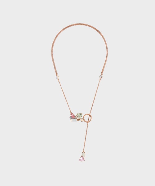 CHARLES & KEITH(チャールズ & キース)の「クリスタルエンベリッシュド ダブルチェーンネックレス(ネックレス・レディース・シルバー/ゴールド/ゴールド系その他・FREE)」の12枚目の写真