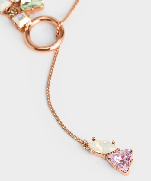 CHARLES & KEITH(チャールズ & キース)の「クリスタルエンベリッシュド ダブルチェーンネックレス(ネックレス・レディース・シルバー/ゴールド/ゴールド系その他・FREE)」の13枚目の写真