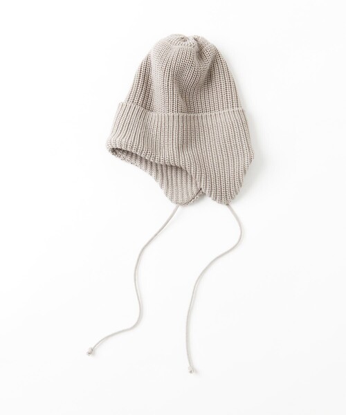 RACAL(ラカル)の「RACAL/ラカル 別注EAR FLAP KNIT CAP(ニットキャップ/ビーニー・メンズ・ブラック/ベージュ/ネイビー/グレー/グリーン/マスタード・フリ-)」の3枚目の写真