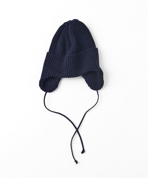 RACAL(ラカル)の「RACAL/ラカル 別注EAR FLAP KNIT CAP(ニットキャップ/ビーニー・メンズ・ブラック/ベージュ/ネイビー/グレー/グリーン/マスタード・フリ-)」の5枚目の写真
