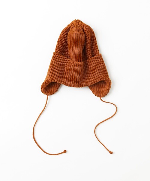 RACAL(ラカル)の「RACAL/ラカル 別注EAR FLAP KNIT CAP(ニットキャップ/ビーニー・メンズ・ブラック/ベージュ/ネイビー/グレー/グリーン/マスタード・フリ-)」の6枚目の写真