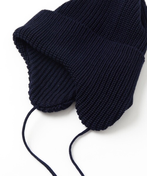 RACAL(ラカル)の「RACAL/ラカル 別注EAR FLAP KNIT CAP(ニットキャップ/ビーニー・メンズ・ブラック/ベージュ/ネイビー/グレー/グリーン/マスタード・フリ-)」の10枚目の写真