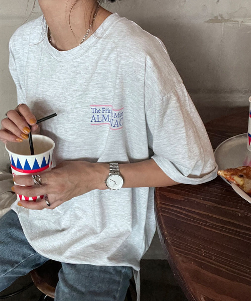 ISOOK メランジバックロゴTシャツ セール】Merange back logo TEE / メランジバックロゴTシャツ