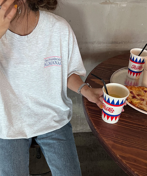 ISOOK(アイスー)の「Merange back logo TEE / メランジバックロゴTシャツ(chiica select)(Tシャツ/カットソー・レディース・ライトグレー・FREE)」の7枚目の写真
