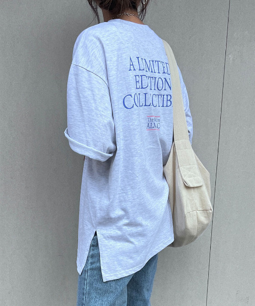 ISOOK メランジバックロゴTシャツ ISOOK（アイスー）の「Merange back logo TEE / メランジバック