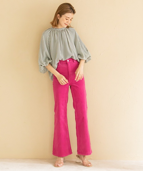 U by SPICK&SPAN（ユーバイスピックアンドスパン）の「【ROLLA’S/ローラス】EASTCOAST CROP FLARE（その他パンツ・レディース・ピンク・X-SMALL/SMALL）」の8枚目の写真