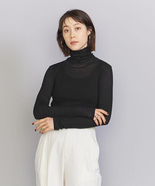 コットンテレコリブシアータートルネックカットソー