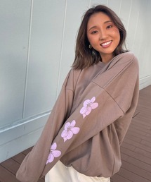 【ZOZO限定アイテム】SIDE FLOWERS PULLOVER/ロキシースウェットトレーナー