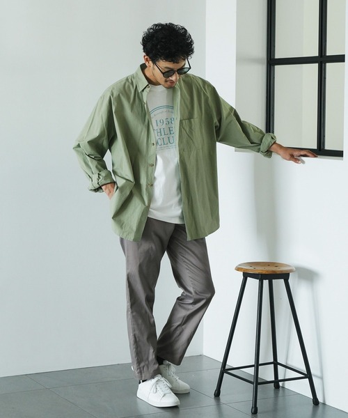 BAYFLOW（ベイフロー）の「STDタイプライターシャツ（シャツ/ブラウス・メンズ・ブラック/オフホワイト/カーキ・MEDIUM/LARGE）」の4枚目の写真