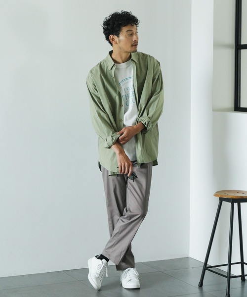 BAYFLOW（ベイフロー）の「STDタイプライターシャツ（シャツ/ブラウス・メンズ・ブラック/オフホワイト/カーキ・MEDIUM/LARGE）」の5枚目の写真