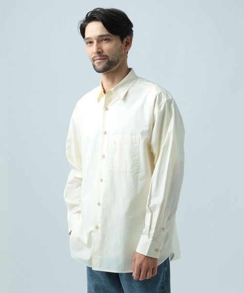 BAYFLOW（ベイフロー）の「STDタイプライターシャツ（シャツ/ブラウス・メンズ・ブラック/オフホワイト/カーキ・MEDIUM/LARGE）」の8枚目の写真