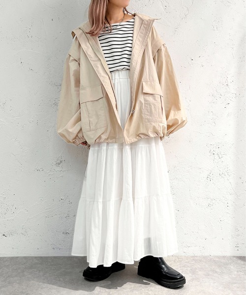apres jour mignon（アプレジュールミニョン）の「２WAYスノーパーカー【ZOZOTOWN限定アイテム】（ブルゾン・レディース・アイボリー/ナチュラル/カーキ/ブラック・X-LARGE/フリー）」の22枚目の写真