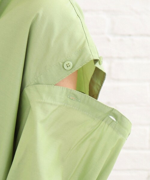 Cutie Blonde（キューティーブロンド）の「◆【2WAY】着こなし自由自在。肩ボタンマルチシャツ（シャツ/ブラウス・レディース・オフホワイト/ダークブラウン系2/黄緑系/チャコール・00）」の12枚目の写真