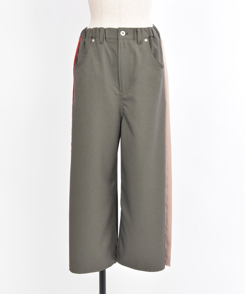 gomme（ゴム）の「ウォームＰツイル　Ｓプリーツパンツ（その他パンツ・レディース・ブラック/カーキ/ブルー・MEDIUM）」の3枚目の写真