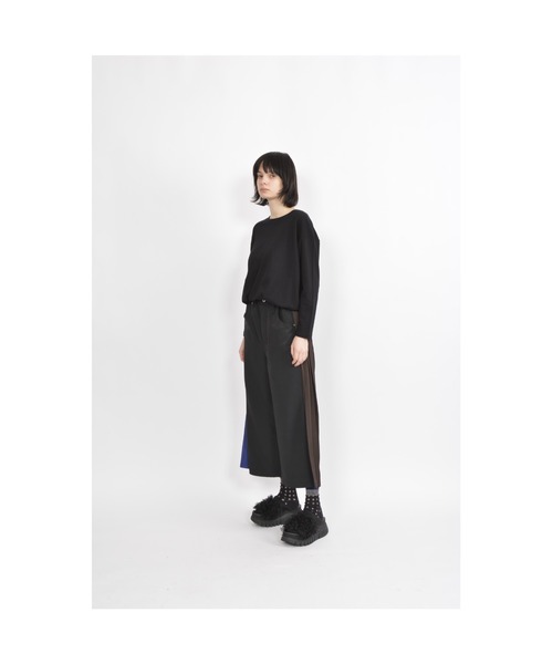 gomme（ゴム）の「ウォームＰツイル　Ｓプリーツパンツ（その他パンツ・レディース・ブラック/カーキ/ブルー・MEDIUM）」の5枚目の写真