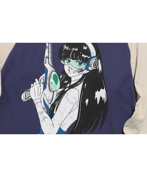 NICE GHOST CLUB（ナイスゴーストクラブ）の「A'GEM/9 × .kom『NICE GHOST CLUB/ナイスゴーストクラブ』FUTURE GIRL L/S TEE/フューチャーガールデザイン 長袖Tシャツ（Tシャツ/カットソー・レディース・パープル/ホワイト・L/M）」の17枚目の写真