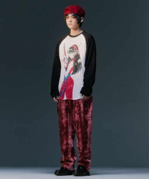 NICE GHOST CLUB（ナイスゴーストクラブ）の「A'GEM/9 × .kom『NICE GHOST CLUB/ナイスゴーストクラブ』FUTURE GIRL L/S TEE/フューチャーガールデザイン 長袖Tシャツ（Tシャツ/カットソー・レディース・パープル/ホワイト・L/M）」の4枚目の写真