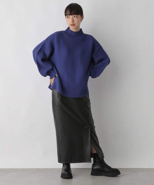 LOWRYS FARM（ローリーズファーム）の「ガータ－ハイネックプルオーバー　284702（ニット/セーター・レディース・アイボリー/ブラック/グレー/ブルー/イエロー/パープル/オレンジ・FREE）」の19枚目の写真