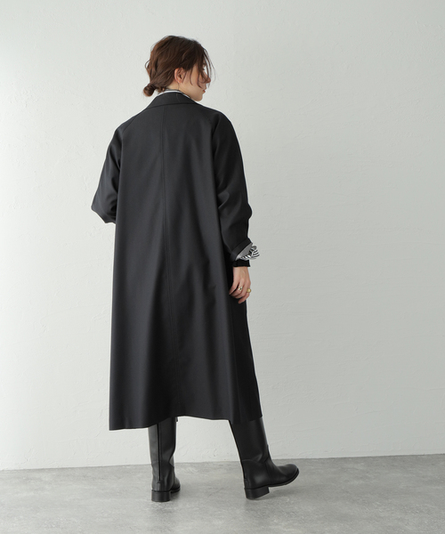 JOURNAL STANDARD(ジャーナルスタンダード)の「TWシャンブレービッグチェスターコート(チェスターコート・レディース・ネイビー/ブラウン・FREE)」の9枚目の写真