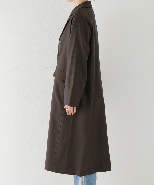 JOURNAL STANDARD(ジャーナルスタンダード)の「TWシャンブレービッグチェスターコート(チェスターコート・レディース・ネイビー/ブラウン・FREE)」の12枚目の写真