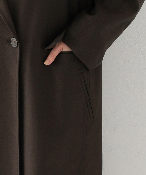 JOURNAL STANDARD(ジャーナルスタンダード)の「TWシャンブレービッグチェスターコート(チェスターコート・レディース・ネイビー/ブラウン・FREE)」の18枚目の写真