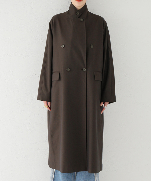 JOURNAL STANDARD(ジャーナルスタンダード)の「TWシャンブレービッグチェスターコート(チェスターコート・レディース・ネイビー/ブラウン・FREE)」の22枚目の写真