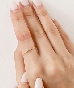 WEB限定】K10 ウェーブ ツヤ リング（リング）｜NOIR DE POUPEE（ノ