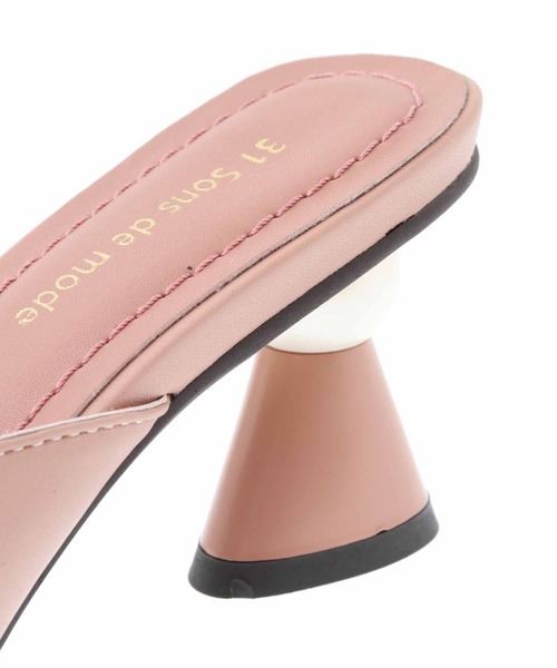 31 Sons de mode（トランテアン　ソン　ドゥ　モード）の「バイカラーミュール（パンプス・レディース・ダークブラウン/ベージュ/ピンク・S/M/L）」の14枚目の写真